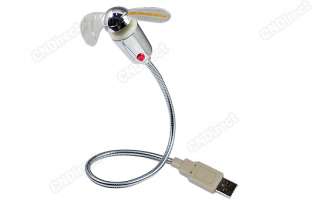 Flexible USB LED Light With Fan For Notebook Laptop PC  