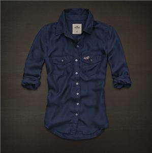 NWT Womens Silk HOLLISTER by ABERCROMBIE New Jetty Blouse Shirts 