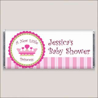 Princess Girl Baby Shower Candy Bar Wrapper Favors  