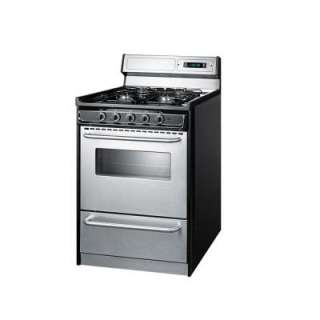 Summit Appliance 24 in. 2.92 cu.ft.Freestanding Gas Range in Stainless 