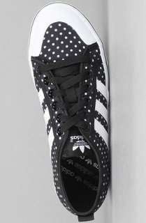 adidas The Honey Stripes Sneaker in Black and White Polka Dots 