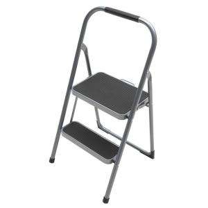 Easy Reach by Gorilla Ladders 2 Step Steel High Back Stool with Grip 