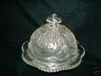 Antique EAPG Butter Dish With Lid   Pattern Glass  