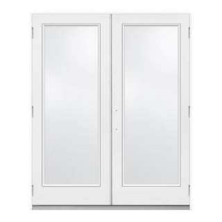 JELD WEN 72 in. x 80 in. White Left Hand Outswing French 1 Lite Patio 