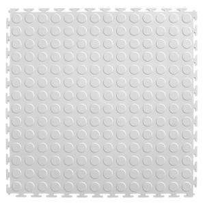 IT tile 20 1/2 in. x 20 1/2 in. Coin White PVC Interlocking Multi 
