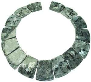 20x26 28x36mm Black Labradorite Trapezoidal Beads for Necklace  