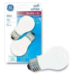   Fan Incandescent Light Bulb (2 Pack) FAM24 60A15W/2L 