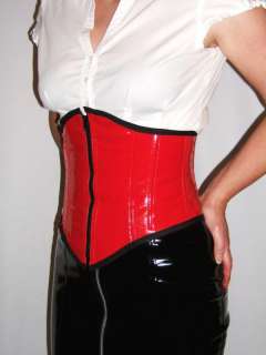 Bnwt red pvc vinyl waspie underbust corset belt  