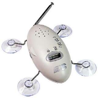   lighthearted shower fm radio with white colored bug shaped body 4