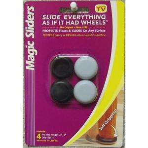 Magic Sliders 7/8   1 in. Grip Tip Round Magic Sliders (4 Pack) 04225 