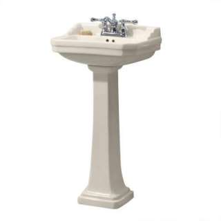 Foremost Series 1920 Vitreous China Pedestal Sink Combo in Biscuit FL 