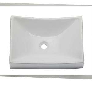 DECOLAV Classically Redefined 5 1/8 In. Console Sink Basin in White 