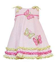 Rare Editions Infant Butterfly Appliqued Seersucker Dress $16.99