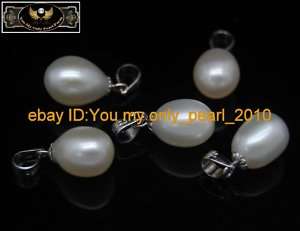 MP Wholesale 5pcs 9 10MM AAA+ white pearl pendant 925S  
