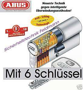 Schließzylinder ABUS XP2 S XP2S Länge 30/50mm 6 Schl.  