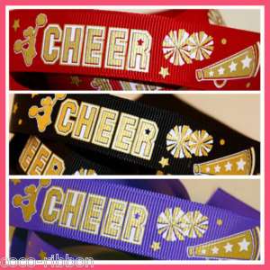 10 Y 7/8 Cheerleader Spirit Grosgrain Ribbon U Pick  