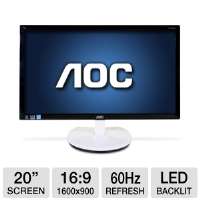 AOC e2043F 20 Widescreen LED Backlit LCD Monitor   1600×900, 169 