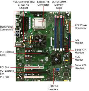 BFG nForce 680i LT SLI NVIDIA Socket 775 ATX Motherboard / Audio / PCI 