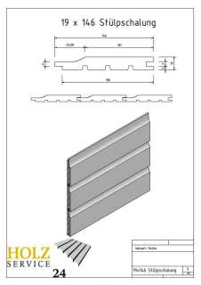 19x146mm Stülpschalung Fichte, Stulpschalung, Holzfassade 