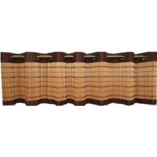 Versailles Home Fashions 72 in. x 12 in. Mocha Bamboo Valance BP017212 