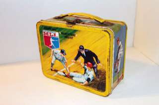 MLB   Major League Baseball   vintage metal lunchbox  