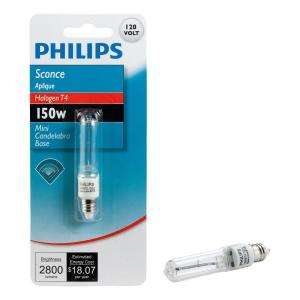 Philips 150 Watt Halogen T4 120 Volt Light Bulb 416347 at The Home 