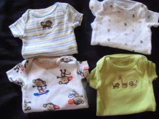 Baby Boy Newborn Clothes Lot of 62 pcs Sleepers and onesies  