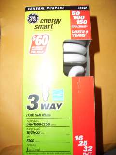   32 watt CFL 3 Way Light Bulb #78952   3 WAY BULB 50/100/150  