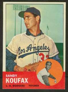 1963 Topps BB Card #210   Sandy Koufax  