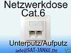 CAT.6 Netzwekdose LAN Cat6 Netzwerk Dose Gigabit Aufputz Unterputz Abh 