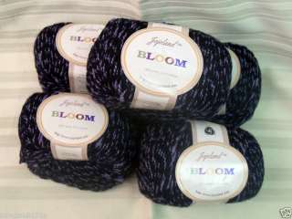Lot 5 Jojoland Bloom Yarn Dk/Lt Blues Wool Cotton Blend  