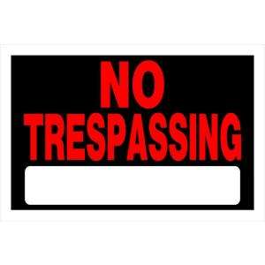 Hillman 8 in. x 12 in. Plastic No Trespassing Sign 839904 at The Home 