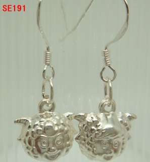   cute Animal 925 Sterling Silver Woman charms Earring Pendants eardrop
