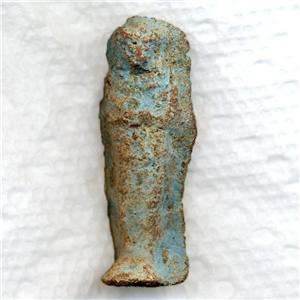   , Faience Ushabti, 26th Dynasty (664 525 B.C.) See Photo  