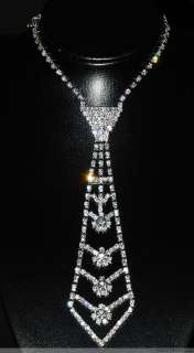 Lots 12S Size S Stunning Rhinestone Lady Necklace Tie  
