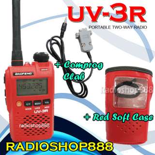 RED * BAOFENG UV 3R DUAL BAND 136 174 400 470 RADIO  