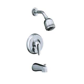 KOHLER Coralais 1 Handle 3 Spray Tuband Shower Faucet Trim in Polished 