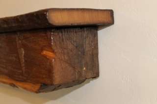 162 Antique hand hewn rustic log shelf, 26 x 5 x 5 Oak & Ash 