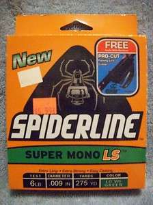 Spiderline Super Mono LS 6 lb./275 yd. fishing line  