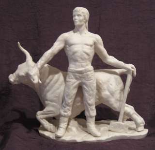 Ispanky Paul Bunyan and His Ox Figurine  
