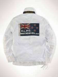   XXL Polo Ralph Lauren Rugged British Flag Rugby Nautical Shirt White