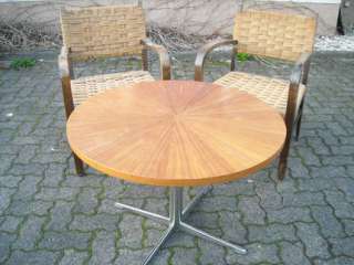 Korbstuhl Stuhl aus Korb u runder Holz Tisch, rund, 80 cm in Nordrhein 