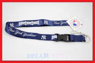 MLB New York Yankees Navy Lanyard Key Chain / Baseball  