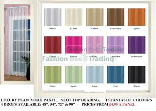 ROSY VOILE CURTAIN SWAGS & TASSEL 12 AMAZING COLOURS FREE P+P £3.15 