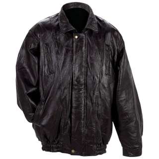   genuine leather jacket fully lined it zips up the front and has slash