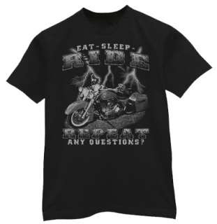 Eat Sleep Ride Repeat Motorcycle Biker Shirt T shirt  