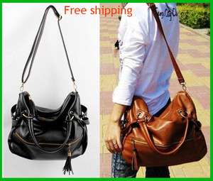 Fashion Women Korean Hobo PU leather handbag lady shoulder bag Large 