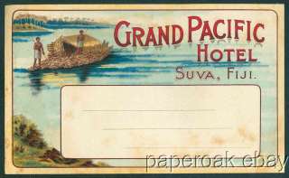 Grand Pacific Hotel Suva, Fiji Luggage Label ca1920s  
