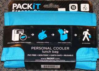 New Pack It PackIt Personal Cooler Lunch Bag Aqua Blue  
