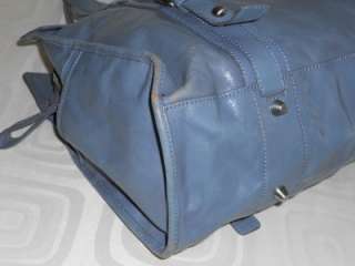 Kenneth Cole Large Glazed Leather Satchel Handbag Tote  